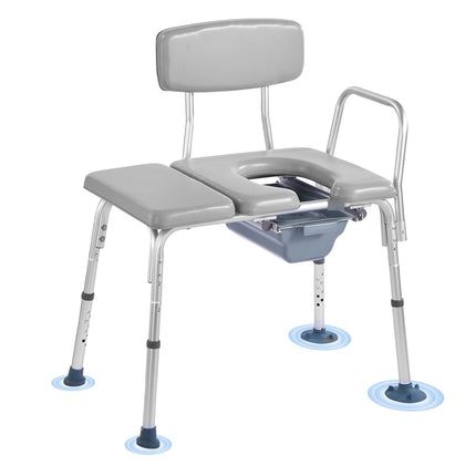 Bedside Commode Chair, 227 kg Capacity, 4-in-1, 5L Bucket