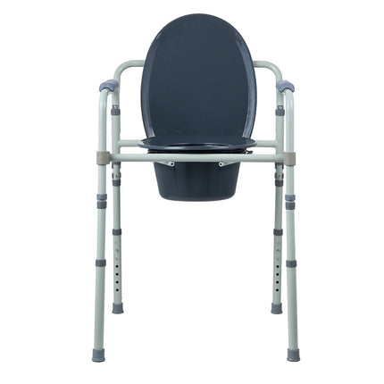 Bedside Commode Chair, Adjustable Height, 350 lb, Bucket