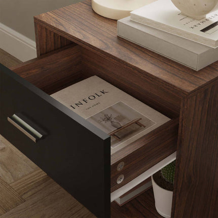 Bedside Table with Drawer, MDF, 41x39x28 cm