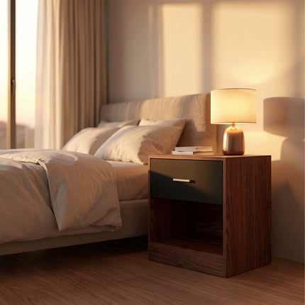 Bedside Table with Drawer, MDF, 41x39x28 cm