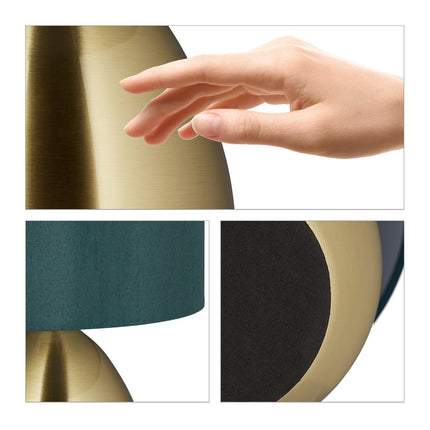 Bedside lamp with touch function brass