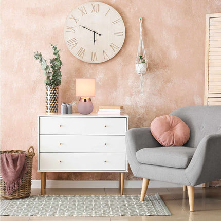 Bedside lamp with touch function pink