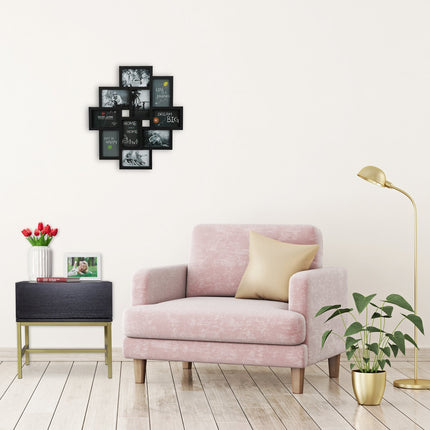 Bedside table black with drawer