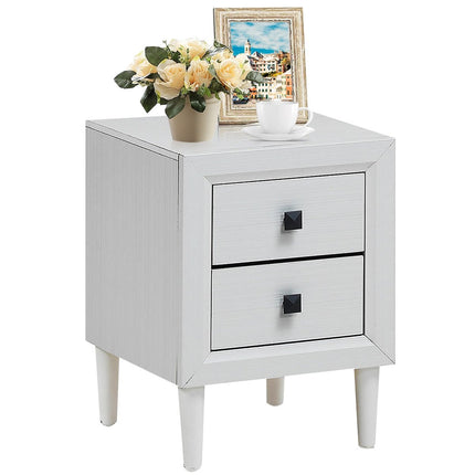 Bedside tables wooden side table with 2 drawers coffee table modern sofa table white