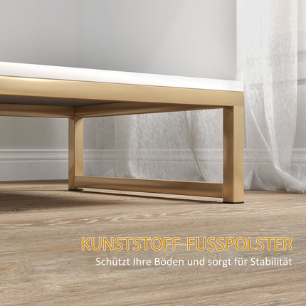 White bedside table with drawers - 40 x 40 x 57 cm