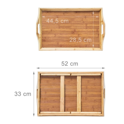 Bed tray in lacquered bamboo