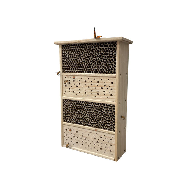 Bee Hotel for Wild Bees – Large Wooden Insect House