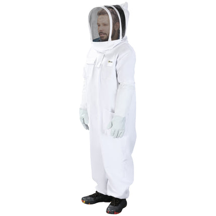 Cotton beekeeping suit with veil and gloves, unisex, XXXL