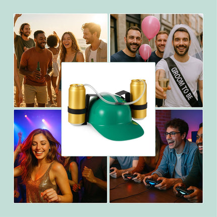 Beer Drinking Hat – Hands-Free Party Accessory