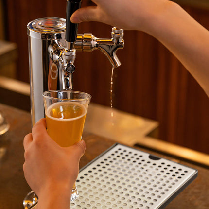 Beer Drip Tray, 304 Stainless Steel, 12x7 in, Non-Slip