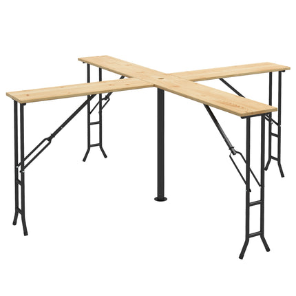 Folding beer tent table for 20 people, 105 cm, 120 kg Capacity