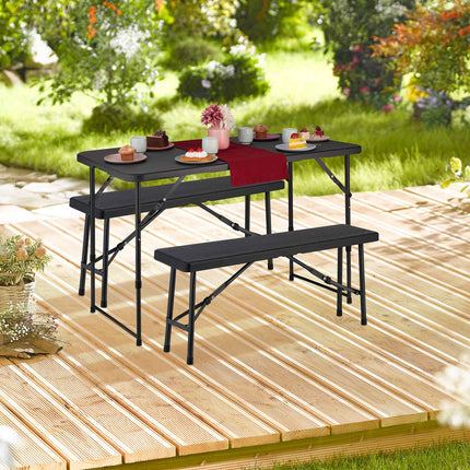 Beer bench set of 2 wooden look