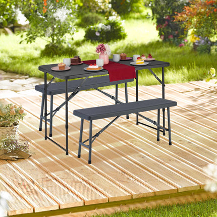 Beer bench set of 2 wooden look