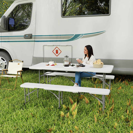 Foldable Beer Table Set - 3 Piece, Portable for Parties