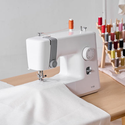 Beginner Sewing Machine, 18 Stitches, LED, Foot Pedal