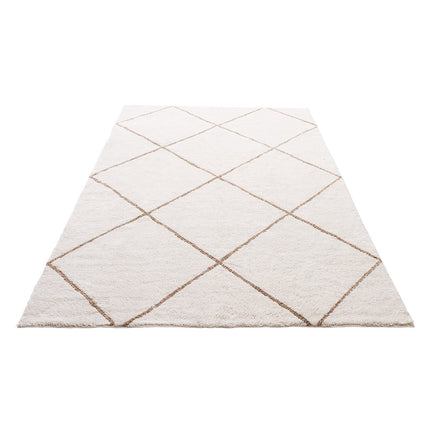Beige Plush Area Rug 6x9 Ft – Non-Slip, Non-Shedding