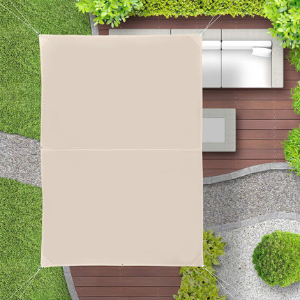Beige Rectangular Shade Sail – UV Protection, Outdoor Use