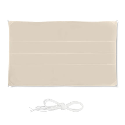Beige Rectangular Shade Sail – UV Protection, Outdoor Use