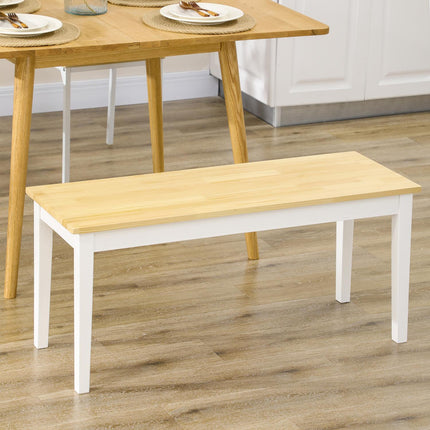 White Pine Wood 2-seater dining bench, 220 kg capacity, 102x36x45 cm