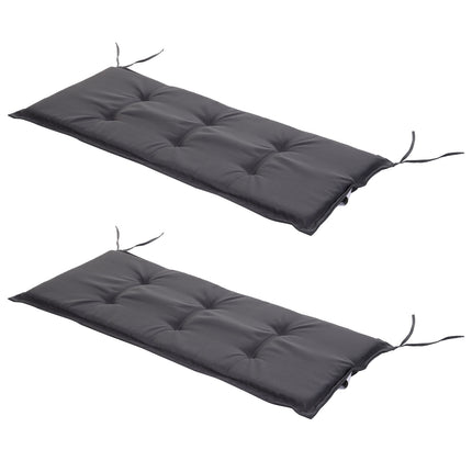Dark gray garden bench cushions, soft polyester, 120x54x5 Cm