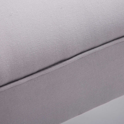 Gray upholstered bedroom bench, MDF & foam, 102x31x51cm