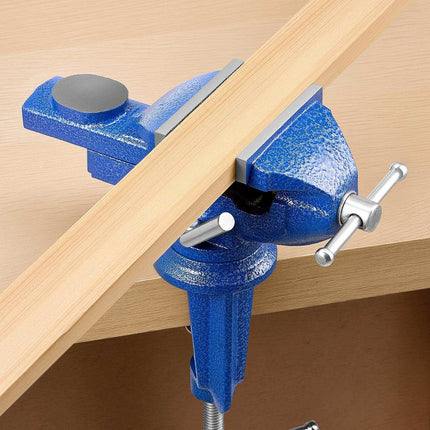 Bench Vise, 3-Inch Cast Iron, 360 Swivel Quick Release