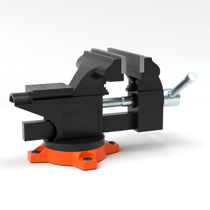 Bench Vise, 4.5 in Jaws, 240 Swivel Base, Anvil
