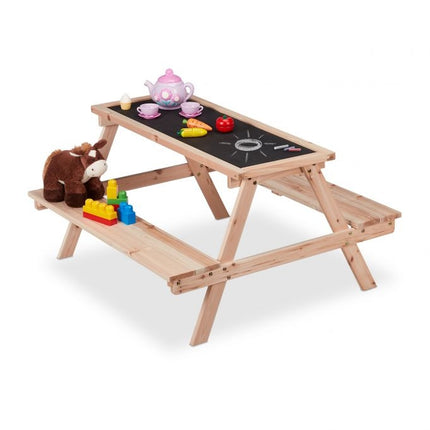 Bench table for children with chalkboard