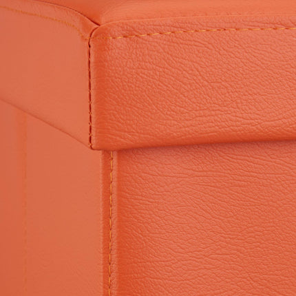 Bench with storage space in artificial leather