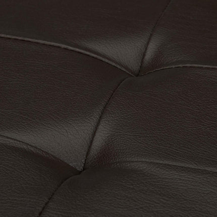 Bench with storage space in artificial leather