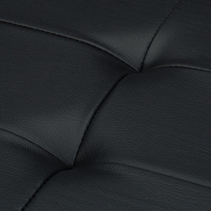 Bench with storage space in artificial leather