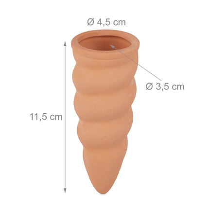 Bent clay cones in a set of 10