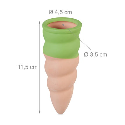 Bent clay cones in a set of 4