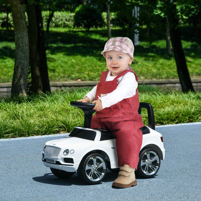 White ride-on car for children - Horn & tip Protection, 18m+