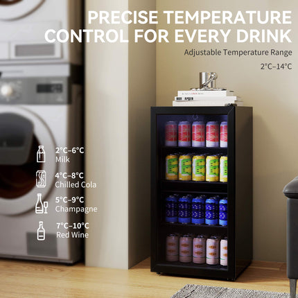 Beverage Cooler, 93L, 115 Can Capacity, Adjustable Shelves