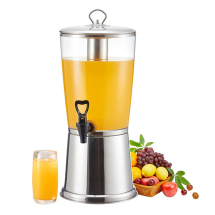 Beverage Dispenser 8L, Stainless Steel Spigot, Ice Chamber