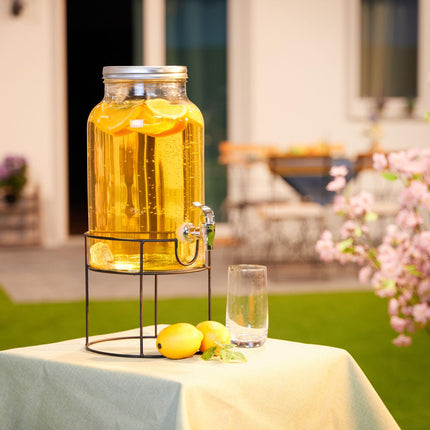Beverage dispenser with stand