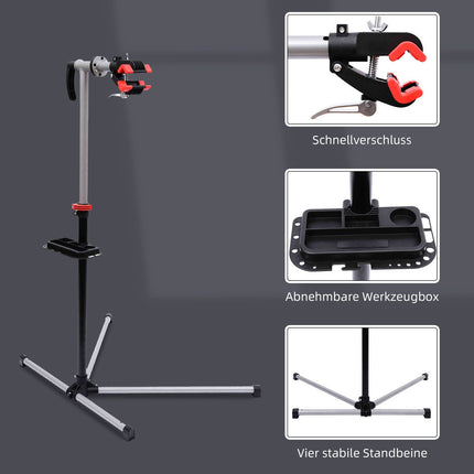 Bicycle Repair Stand with Tool Tray - Adjustable