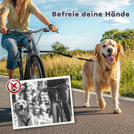 Bicycle dog leash, easy installation & disassembly, black