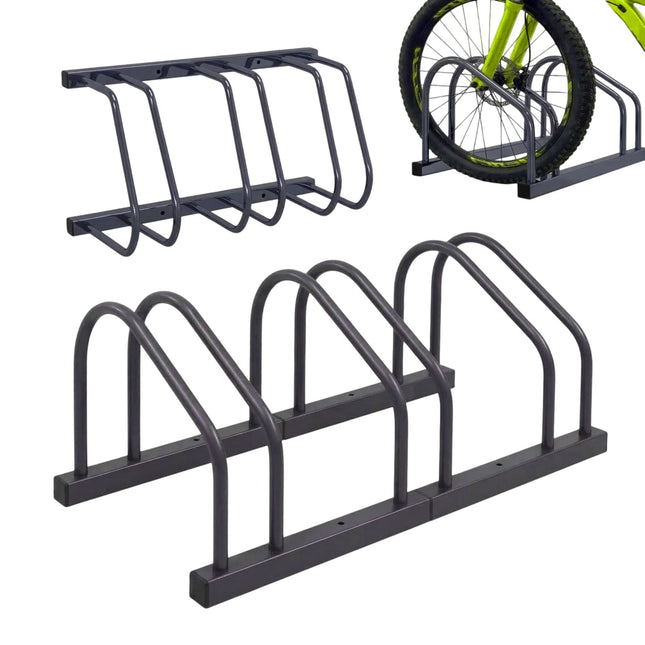 Fietsendrager, voor vloer- of wandmontage, geschikt voor banden tot 65 mm