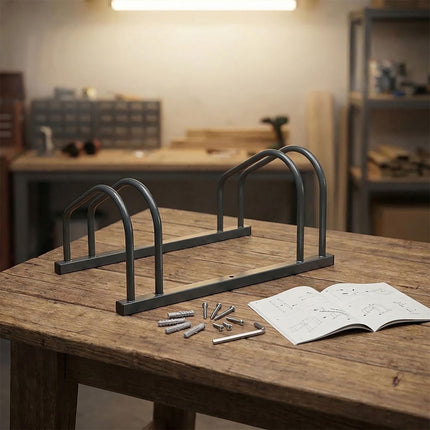 Bicycle Rack, Floor Or Wall Mount, Steel, Up To 65 mm
