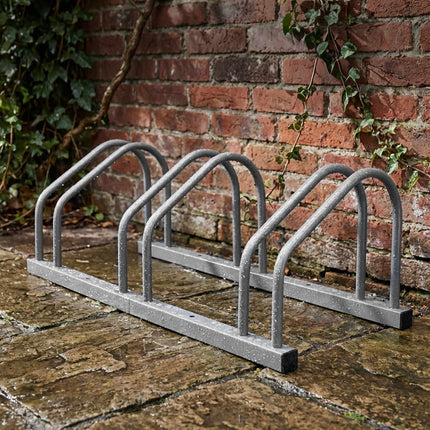 Bicycle Rack, Floor Or Wall Mount, Steel, Up To 65 mm Tires