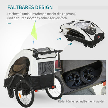 3-in-1 children's bicycle stroller and jogging stroller, aluminum, 2 seats