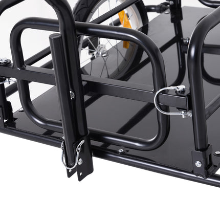 Bicycle cargo trailer, 40 kg capacity, foldable, black