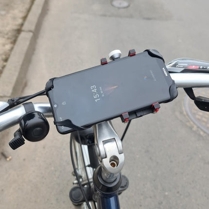 Bicycle phone holder with rubber band U18313