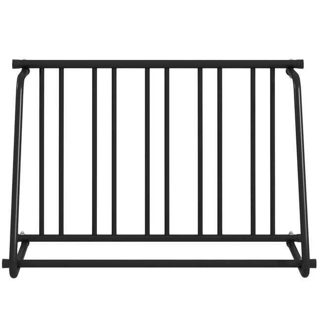 Stojak Rowerowy, Stojak Wielokrotny, Odporny Na Warunki Atmosferyczne, Do 3 Rowerów, Stal, Czarny, 114X58X75Cm