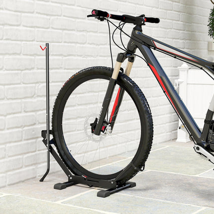 Bicycle stand for bicycles steel bicycle holder with 80 mm tire width 75 x 41 x 81H cm black