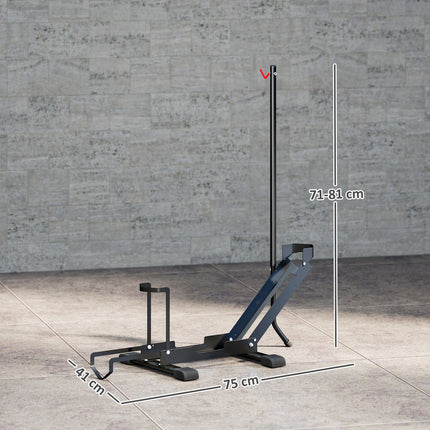 Bicycle stand for bicycles steel bicycle holder with 80 mm tire width 75 x 41 x 81H cm black