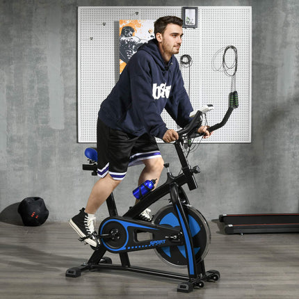 Exercise bike trainer with LCD screen and adjustable seat
