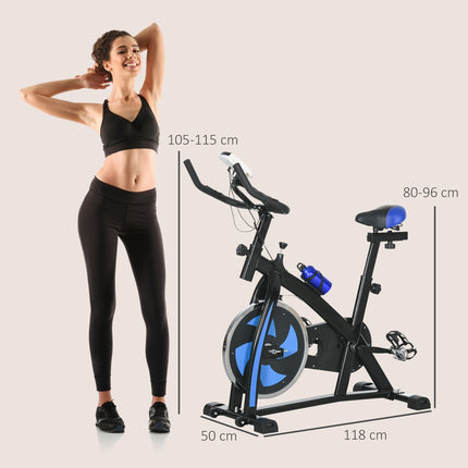 Exercise bike trainer with LCD screen and adjustable seat